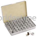 Aluminium Box with 54 Glass Top Aluminium Tins