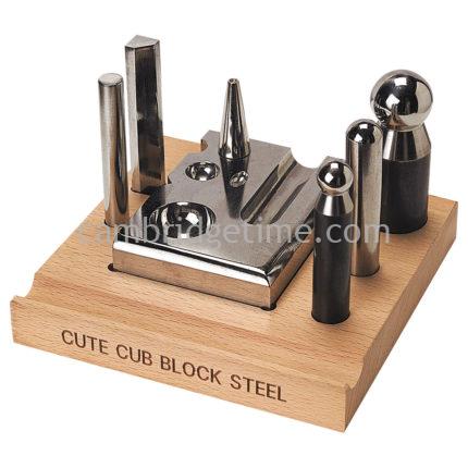 Cute Cub Dapping Block Steel on Wood Stand