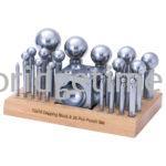 Dapping Punch Set of 26 with 70mm x 70mm Dapping Block