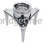 Eye Glass Tripod Nickelled 10x in a Leather Pouch