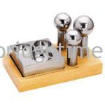 KING Size Dapping Punch Set of 3 with Dapping Block on Wood Stand