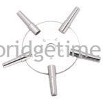 Nickelled Pocket Watch Keys, 5 Prong