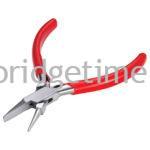 Plier 5” Flat / Round with Red Sleeves and Leaf Spring
