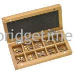 Pocket Watch Key Set of 20 in Wood Box