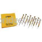 Stella Screw Driver Set of 9 - Brass Body in Plastic Pouch