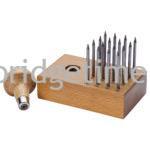 Stone Setting Beading Tools Set of 16 on Wood Stand