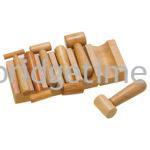 U Channel Wood Forming Block with 6 Hammers and 90 Degree V-Groove