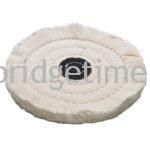 Unbleached Calico Buffs with Leather, Centre Stitched