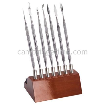 Wax Carver Set of 7 on Wood Stand