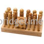 Wooden Dapping Punch Set of 24 with 58mm matching Block on Wooden Stand