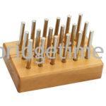 Decorative Stamps Set of 18 on Wooden Stand