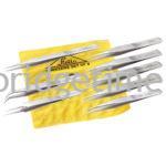 Stella High Quality Tweezer Set of 8 in Yellow Pouch