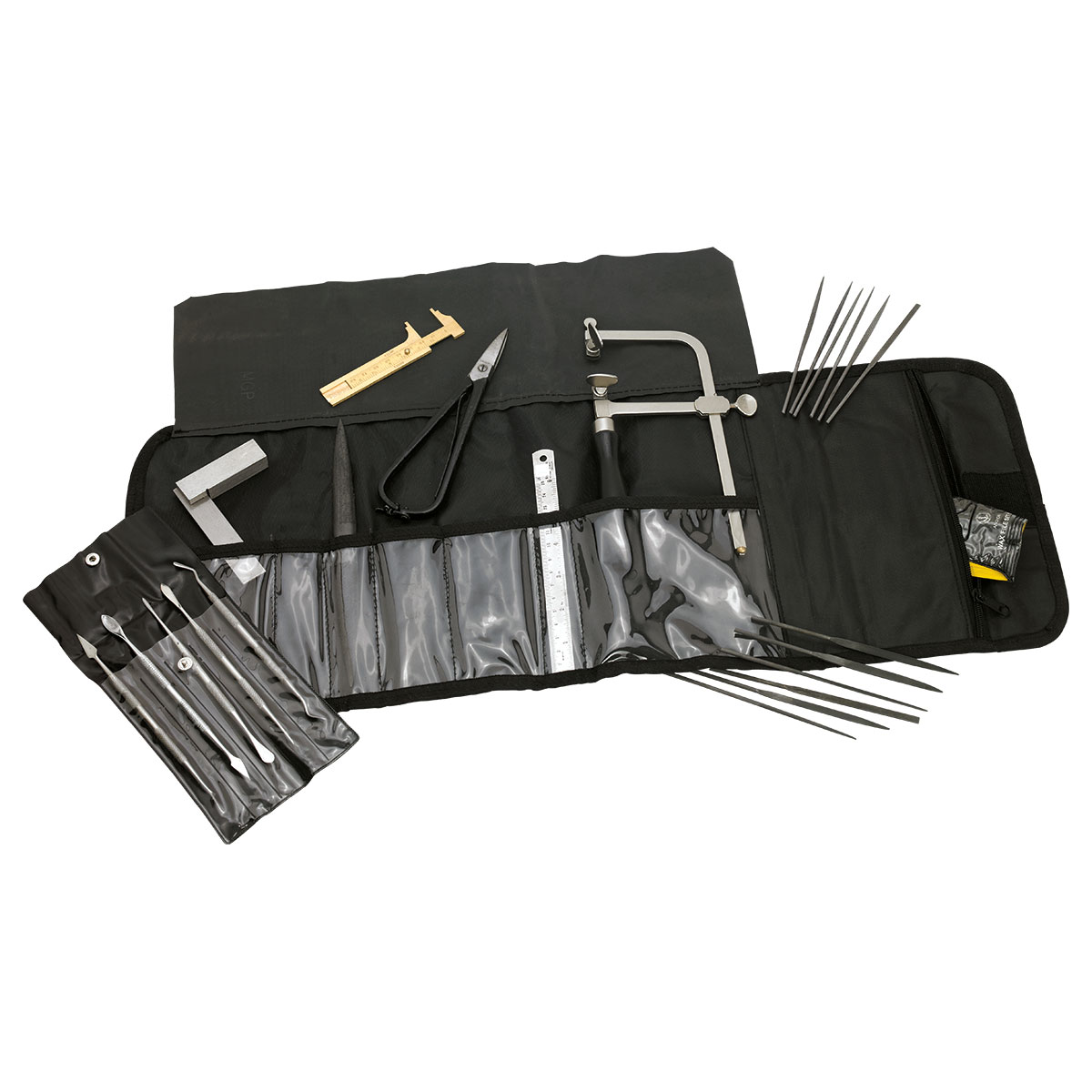 Basic-Jewellers-Tool-Kit-Set_1301_Bench-Tools_Jewellery-Tools_CTS Basic Jewellers Tool Kit Set of 12 in Nylon Pouch - Image 1