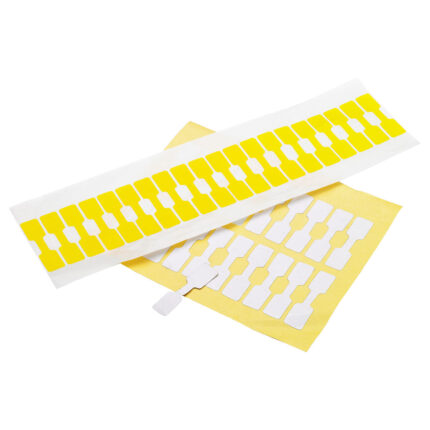 Jewellery Computer Ring Tags, Yellow/White
