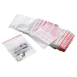 Re-closable “Zip Lock” Bags with White Block