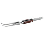 Tweezers Cross Bent 16.5cm with Heat Resistant Fibre in Centre for Soldering